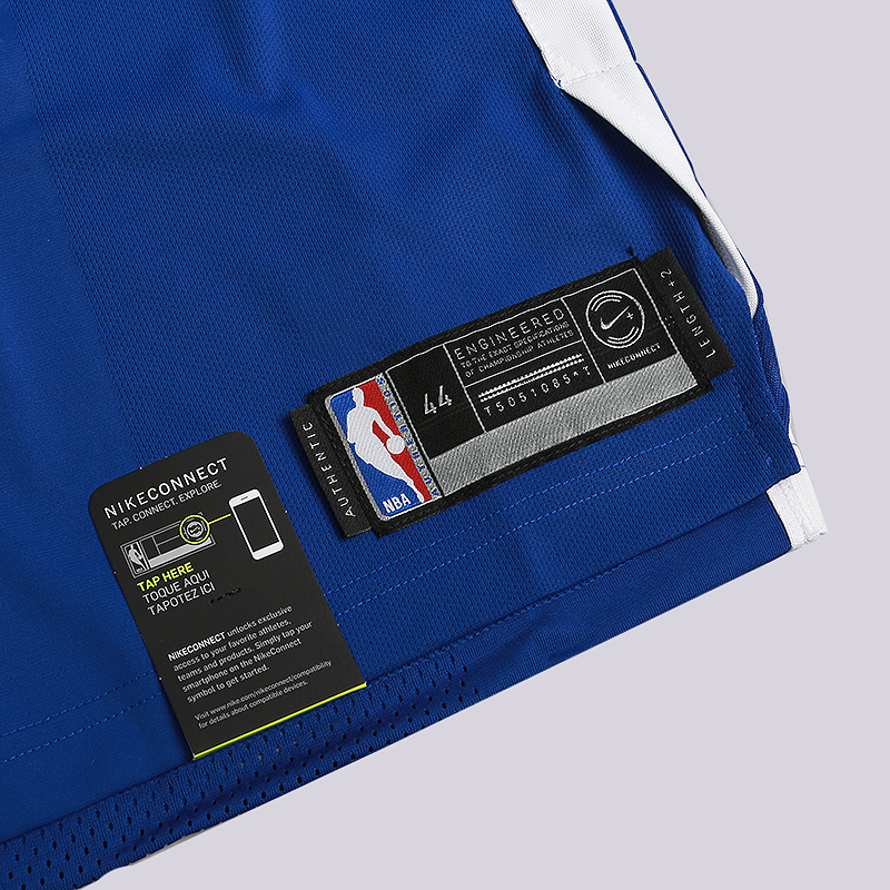 мужская синяя майка Nike Stephen Curry Icon Edition Authentic Golden State Warriors NBA Connected Jersey 863022-495 - цена, описание, фото 2